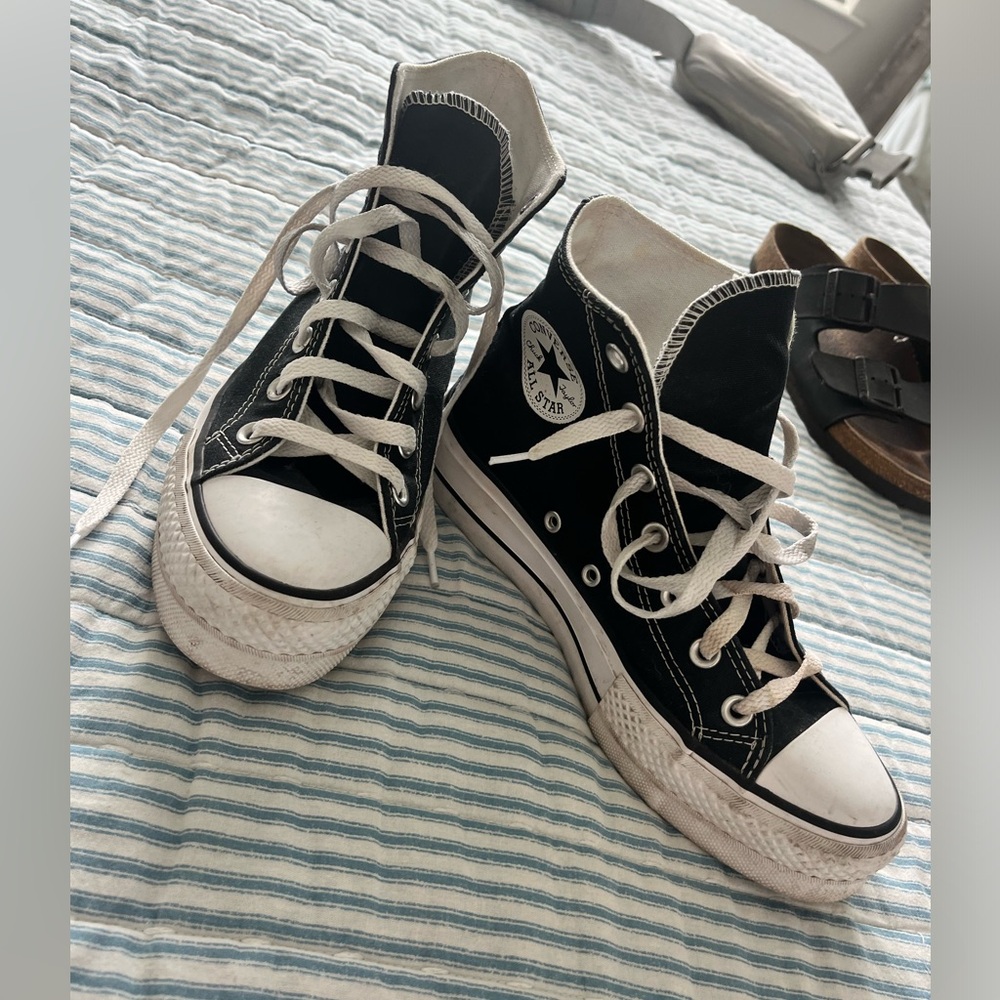 Black Platform Hightop Converse